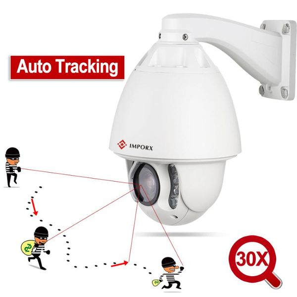 

cameras imporx 3mp 30x true optical zoom network auto tracking ptz camera h.265 p2p onvif ir 500m wiper high speed dome ip cctv