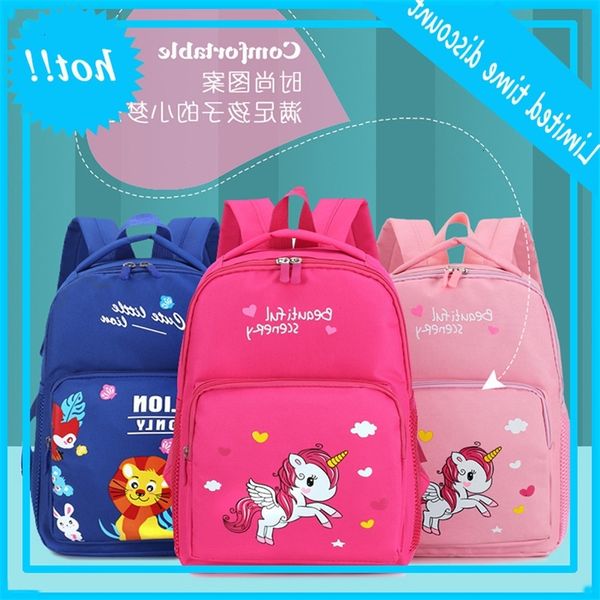new kindergarten cartoon cute boys and girls unicorn backpack schoolbag