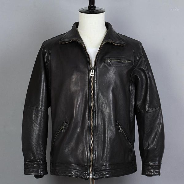 fashion 2020 genuine leather men turn-down collar sheepskin motorcycle biker jacket black loose casual coat1
fashion 2020 genuine leather men turn-down collar sheepskin motorcycle biker jacket black loose casual coat1