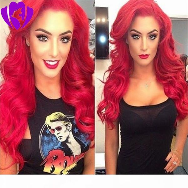 fashion red color full lace frontal synthetic wig with baby hair 13*4 body wave brazilian hair lace wig middle part cosplay wig, Black
fashion red color full lace frontal synthetic wig with baby hair 13*4 body wave brazilian hair lace wig middle part cosplay wig, Black