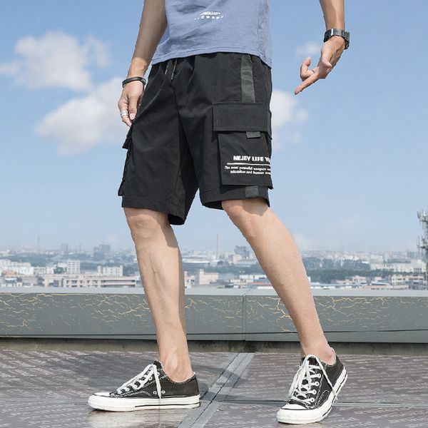 men's shorts 2020 summer fashion ins5-point breeches loose thin 5-point casual half beach pants, White;black
men's shorts 2020 summer fashion ins5-point breeches loose thin 5-point casual half beach pants, White;black