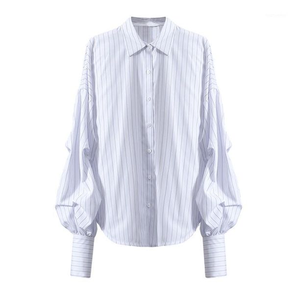 new autumn and winter fashion casual turn-down collar slim lantern sleeve single breasted shirt women c5071, White
new autumn and winter fashion casual turn-down collar slim lantern sleeve single breasted shirt women c5071, White