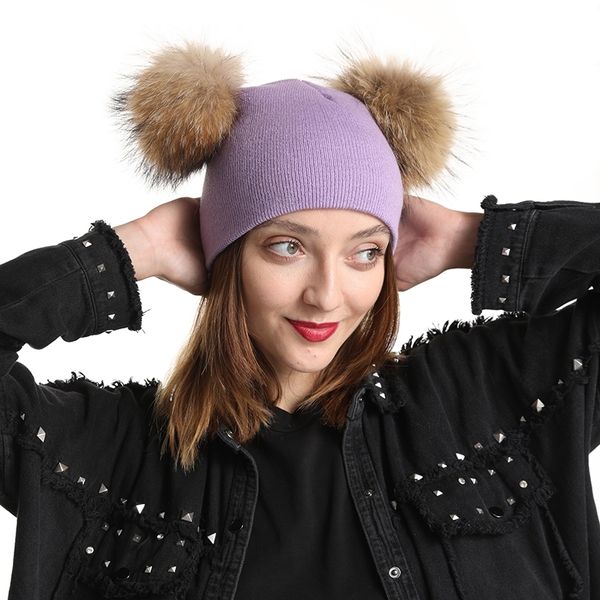 cute mother baby winter hats for women double fur pompom cap two layers warm knitted beanies real fur pom pom hat y201024, Blue;gray
cute mother baby winter hats for women double fur pompom cap two layers warm knitted beanies real fur pom pom hat y201024, Blue;gray