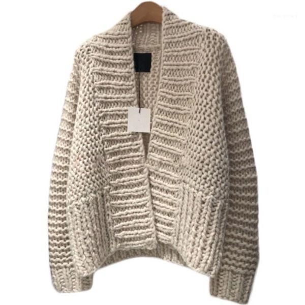 v-neck thick-knit cardigan open stitch loose long-sleeved sweater striped crocheted coat hand knitted jacket solid color 1, White;black
v-neck thick-knit cardigan open stitch loose long-sleeved sweater striped crocheted coat hand knitted jacket solid color 1, White;black