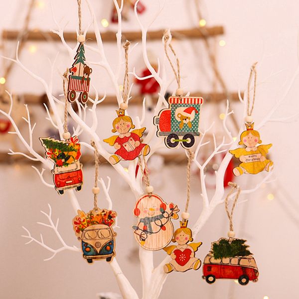 6pcs cute christmas painted wooden pendant diy angel/snowman/car craft xmas tree hanging ornament kids gift party decorations
6pcs cute christmas painted wooden pendant diy angel/snowman/car craft xmas tree hanging ornament kids gift party decorations