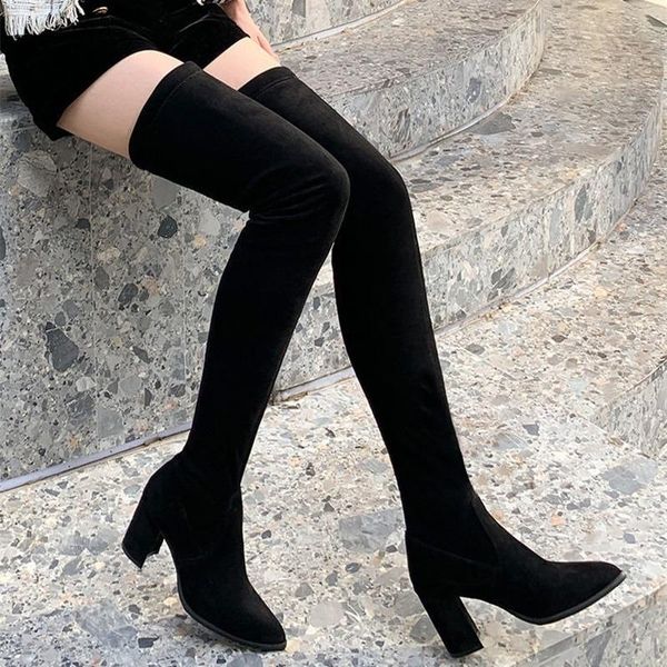 70cm long over the knee boots runway leather boots women's high women thick heels high heels pointed toe, Black
70cm long over the knee boots runway leather boots women's high women thick heels high heels pointed toe, Black