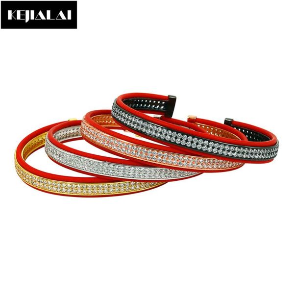 bangle unique original jewelry men leather red genuine pave with two lines clear zircon punk style open cuff gift, Black
bangle unique original jewelry men leather red genuine pave with two lines clear zircon punk style open cuff gift, Black