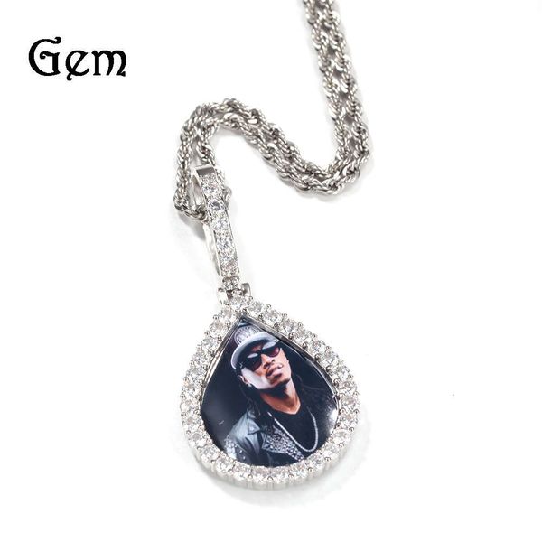 gumeng jewelry p water drop shape lovers necklace hip hop p memory p frame pendant necklace, Silver
gumeng jewelry p water drop shape lovers necklace hip hop p memory p frame pendant necklace, Silver