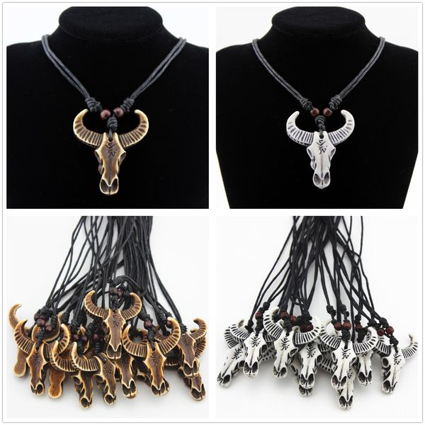 new retro tribal cow head choker pendant necklace charm jewelry black cord gift decor ing, Silver
new retro tribal cow head choker pendant necklace charm jewelry black cord gift decor ing, Silver