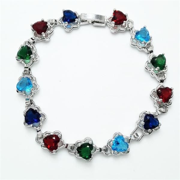2020 trendy candy colors zircon fashion jewelry rhodium plated heart zirconia bracelet for women, Black
2020 trendy candy colors zircon fashion jewelry rhodium plated heart zirconia bracelet for women, Black