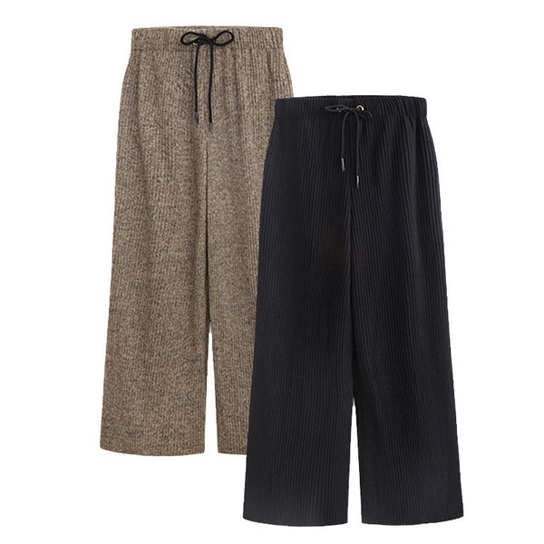 winter woolen pleated elastic waist loose women for autumn black wide khaki ankle-length pants 201119, Black;white
winter woolen pleated elastic waist loose women for autumn black wide khaki ankle-length pants 201119, Black;white