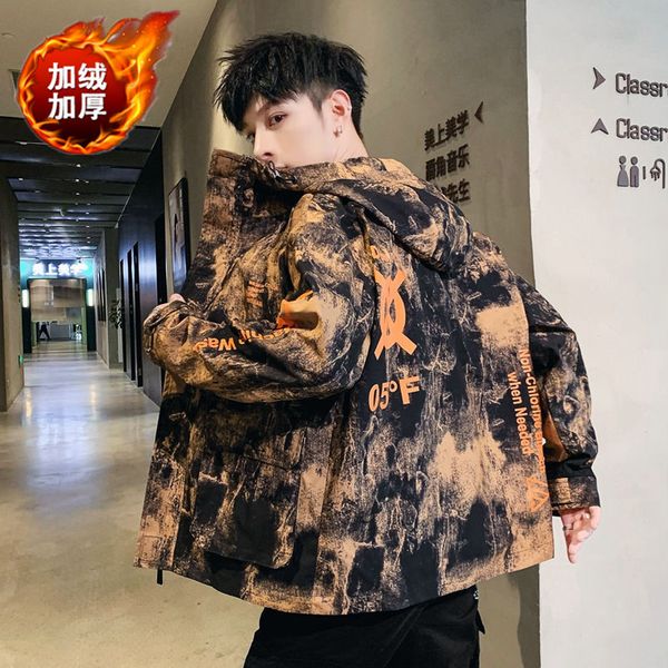 autumn and winter furring thickening camouflage men's loose jacket overcoat kg-165, Black;brown
autumn and winter furring thickening camouflage men's loose jacket overcoat kg-165, Black;brown