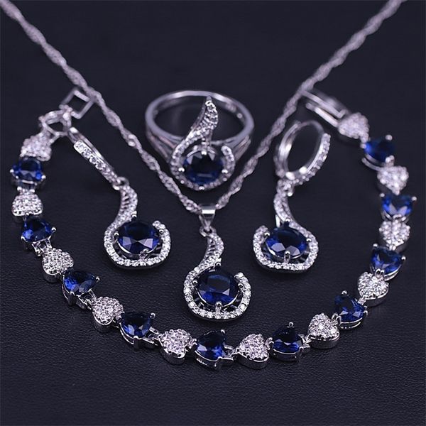 blue stone silver color costume set for women earrings ring necklace bracelet bridal jewelry anniversary present 201222, Slivery;crystal
blue stone silver color costume set for women earrings ring necklace bracelet bridal jewelry anniversary present 201222, Slivery;crystal
