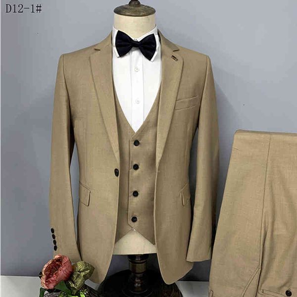 men's suits & blazers 3 pcs suit set jacket pants vest / 2022 fashion new casual business solid color wedding groom man dress, White;black
men's suits & blazers 3 pcs suit set jacket pants vest / 2022 fashion new casual business solid color wedding groom man dress, White;black