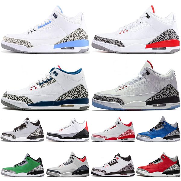 2021 men 3 3s basketball shoes true blue black cement throw line fire red leather mens trainers sports sneakers 40-47, White;red
2021 men 3 3s basketball shoes true blue black cement throw line fire red leather mens trainers sports sneakers 40-47, White;red