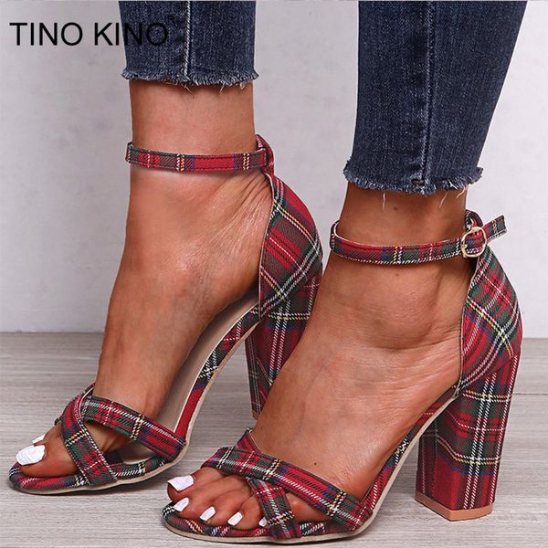 women buckle ankle strap sandals summer ladies square high heel gingham pumps woman open toe shoes elegant female fashion y200702, Black
women buckle ankle strap sandals summer ladies square high heel gingham pumps woman open toe shoes elegant female fashion y200702, Black