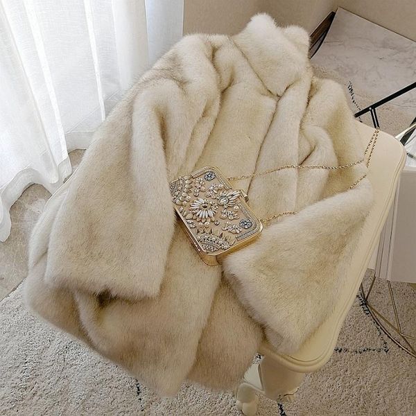 women's fur & faux white coat woman fashion slim women winter warm elegant loose thick outerwear fake jacket female, Black
women's fur & faux white coat woman fashion slim women winter warm elegant loose thick outerwear fake jacket female, Black