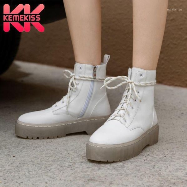 boots kemekiss women ankle real leather cross strap winter shoes woman thick bottom fashion platform daily short boot size 34-401, Black
boots kemekiss women ankle real leather cross strap winter shoes woman thick bottom fashion platform daily short boot size 34-401, Black