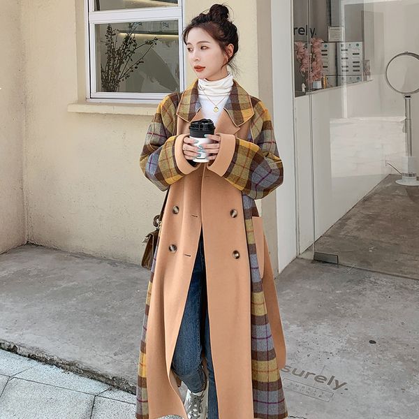 2021 new women's coat winter new plaid double-sided wool double breasted lapel fashion female jacket ym1 flqt, Black
2021 new women's coat winter new plaid double-sided wool double breasted lapel fashion female jacket ym1 flqt, Black
