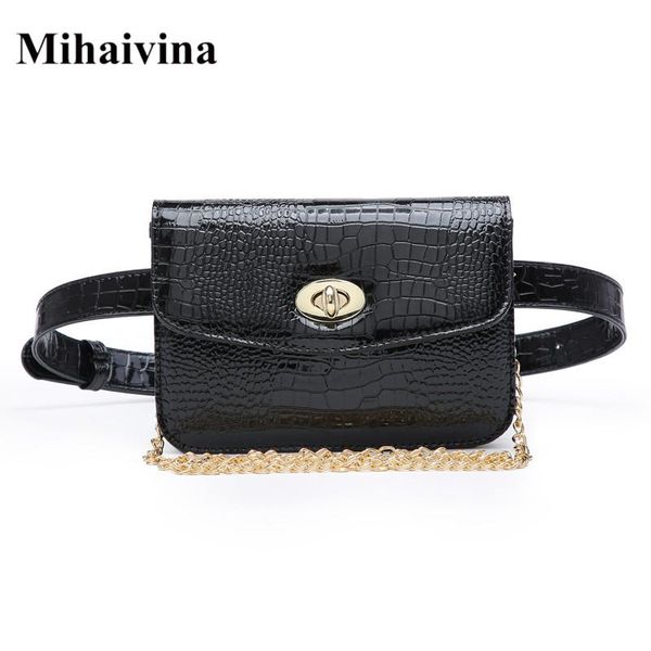 waist bags mihaivina black fanny pack for women bag leather belt chain shoulder serpentine mini packs purse
waist bags mihaivina black fanny pack for women bag leather belt chain shoulder serpentine mini packs purse