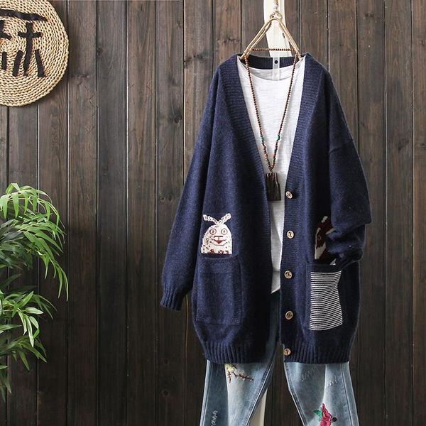 autumn cardigans knitwear long sleeve navy outwear 2020 new autumn winter pocket cartoon cute animal sweater single-breasted, White
autumn cardigans knitwear long sleeve navy outwear 2020 new autumn winter pocket cartoon cute animal sweater single-breasted, White