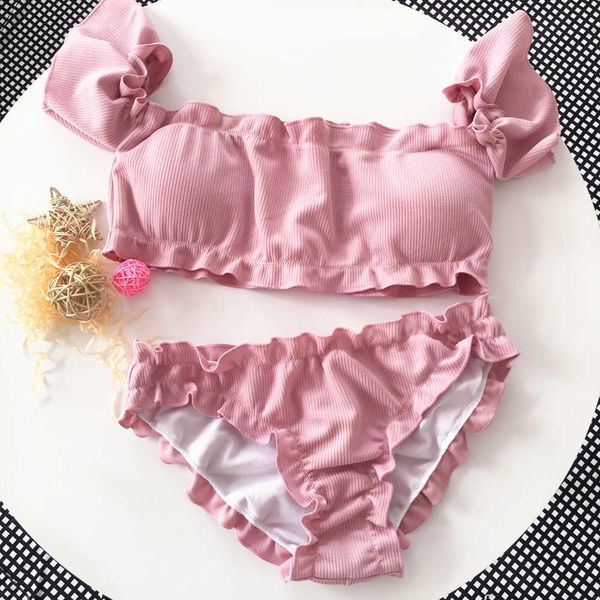 2019 bandeau high cut bikini set swimsuit female swimwear women bathing suit smocked bikinis off shoulder swim suit pink, Black
2019 bandeau high cut bikini set swimsuit female swimwear women bathing suit smocked bikinis off shoulder swim suit pink, Black
