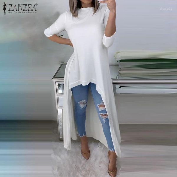 2020 spring fashion solid high low blouse zanzea women casual o neck long sleeve party long shirts blusas chemise female vestido1, White
2020 spring fashion solid high low blouse zanzea women casual o neck long sleeve party long shirts blusas chemise female vestido1, White