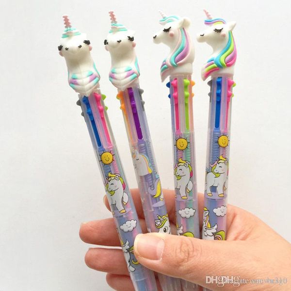 6 in 1 silicone unicorn ballpoint pens rainbow 6 color cute unicorn student ballpoint pen home office fluent write pens dh1274-1 t03, Blue;orange
6 in 1 silicone unicorn ballpoint pens rainbow 6 color cute unicorn student ballpoint pen home office fluent write pens dh1274-1 t03, Blue;orange