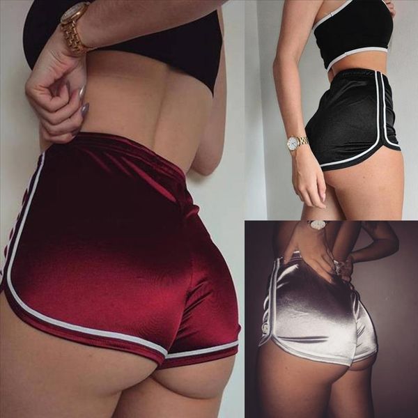 new women shorts summer silk slim beach casual white shorts elastic waist croth fitness sport running fitness clothes, White;black
new women shorts summer silk slim beach casual white shorts elastic waist croth fitness sport running fitness clothes, White;black