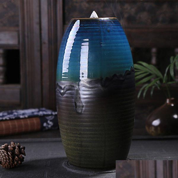 vase pour incense burner, smoke flow long, inverted incense incense, qylplx dhsybaby