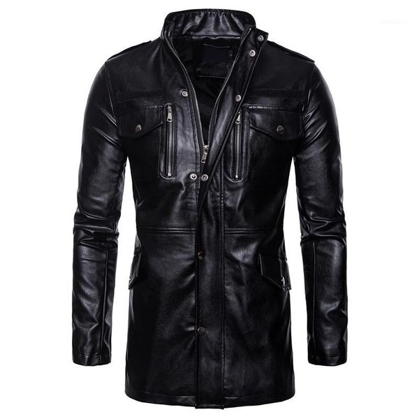 men's fur & faux men autumn winter black pu leather jacket stand collar long sleeve zippers pocket warm casual windproof coat big size
men's fur & faux men autumn winter black pu leather jacket stand collar long sleeve zippers pocket warm casual windproof coat big size
