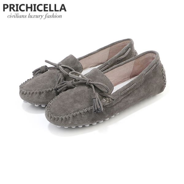 prichicella grey suede leather flats shoes comfortable loafers lazy shoes 1006, Black;white
prichicella grey suede leather flats shoes comfortable loafers lazy shoes 1006, Black;white