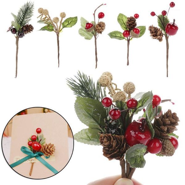 5pcs/set artificial plant christmas pine cones plastic dried flower greeting card accessories diy for birthday festive flowers1
5pcs/set artificial plant christmas pine cones plastic dried flower greeting card accessories diy for birthday festive flowers1