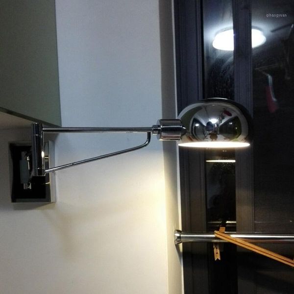 l room silver iron wall lamp 1/2 arms adjustable wall sconce wall-mounted bedside indoor lights chrome reading lights1
l room silver iron wall lamp 1/2 arms adjustable wall sconce wall-mounted bedside indoor lights chrome reading lights1