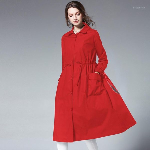 extra long women trench black adjustable drawstring waist coat red 2018 autumn casual loose midi windbreaker female 2609ly1, Tan;black
extra long women trench black adjustable drawstring waist coat red 2018 autumn casual loose midi windbreaker female 2609ly1, Tan;black