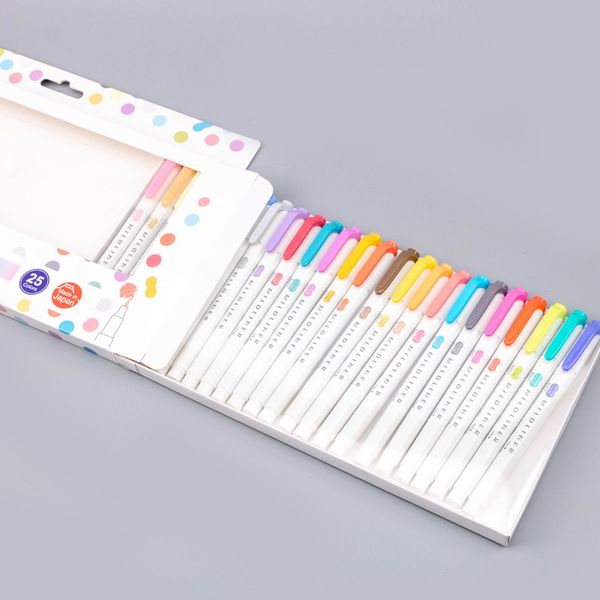 25pcs/box zebra mildliner highlighters fluorescent marker double headed highlighter pen cute art mark pen japanese stationery, Black;red
25pcs/box zebra mildliner highlighters fluorescent marker double headed highlighter pen cute art mark pen japanese stationery, Black;red