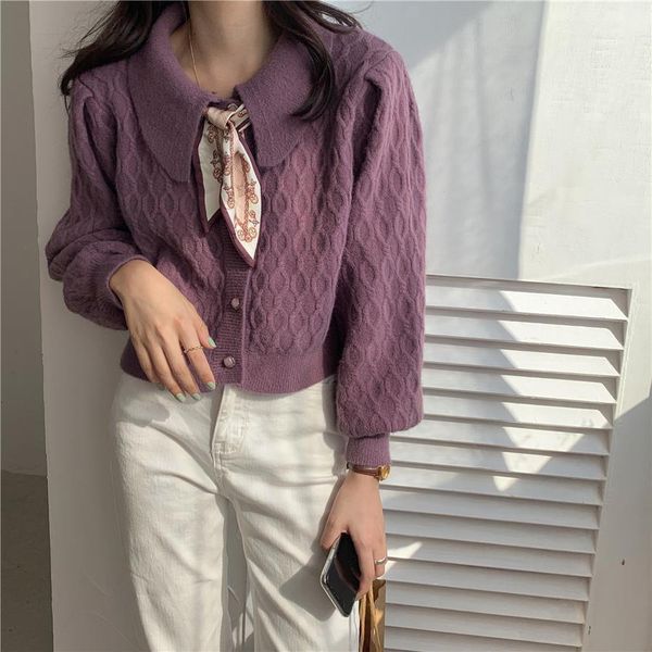 2020 new solid elegant women cardigans korean fashion lapel knitted women sweaters coat autumn winter clothes female, White;black
2020 new solid elegant women cardigans korean fashion lapel knitted women sweaters coat autumn winter clothes female, White;black