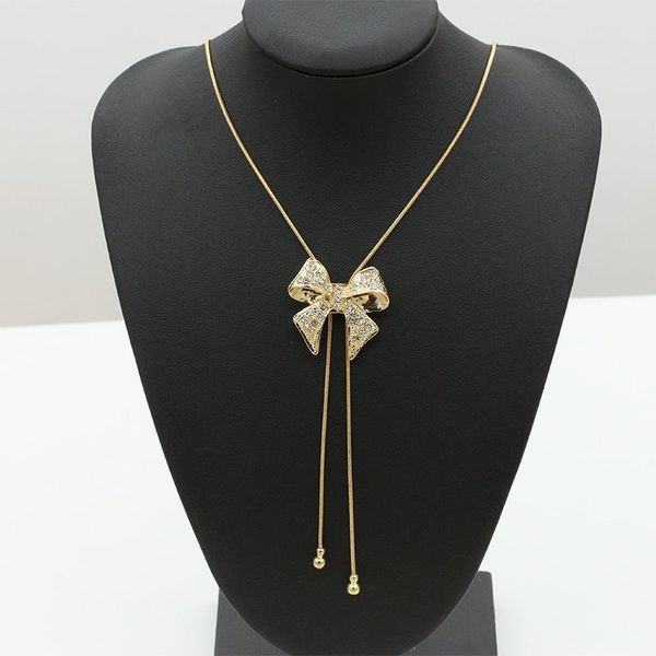 korean version of the new popular style jewelry bow pendant crystal necklace wool chain girls wholesale selling, Silver
korean version of the new popular style jewelry bow pendant crystal necklace wool chain girls wholesale selling, Silver