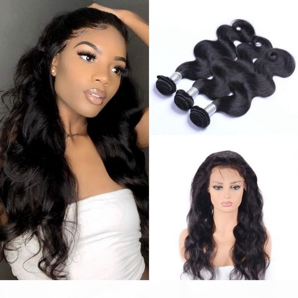 body wave brazilian human hair weave 3 bundles with frontal closure pre plucked 360 lace frontal with bundle, Black;brown
body wave brazilian human hair weave 3 bundles with frontal closure pre plucked 360 lace frontal with bundle, Black;brown