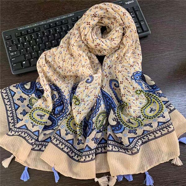 new cotton and linen scarves spring and summer silk scarves travel sunscreen shawl korean version decorative warm beach towel, Blue;gray
new cotton and linen scarves spring and summer silk scarves travel sunscreen shawl korean version decorative warm beach towel, Blue;gray