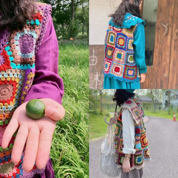 2020 new bear girl qiudongsen women's handmade color square hook flower knitted female female vest vest for women aeyqv, White;black
2020 new bear girl qiudongsen women's handmade color square hook flower knitted female female vest vest for women aeyqv, White;black