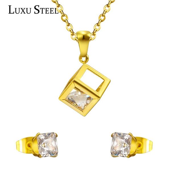 luxusteel pendientes mujer square crystal pendant necklace earrings brinco stainless steel collars choker 2020 party wedding, Silver
luxusteel pendientes mujer square crystal pendant necklace earrings brinco stainless steel collars choker 2020 party wedding, Silver
