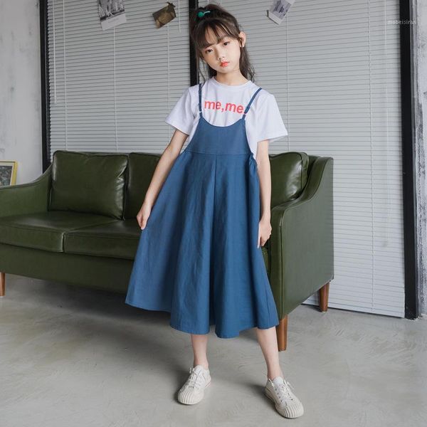 teen girls summer cotton two piece set 2020 new casual t-shirt and wide leg jumpsuit set fashion kids girls clothes set, #01371, White
teen girls summer cotton two piece set 2020 new casual t-shirt and wide leg jumpsuit set fashion kids girls clothes set, #01371, White