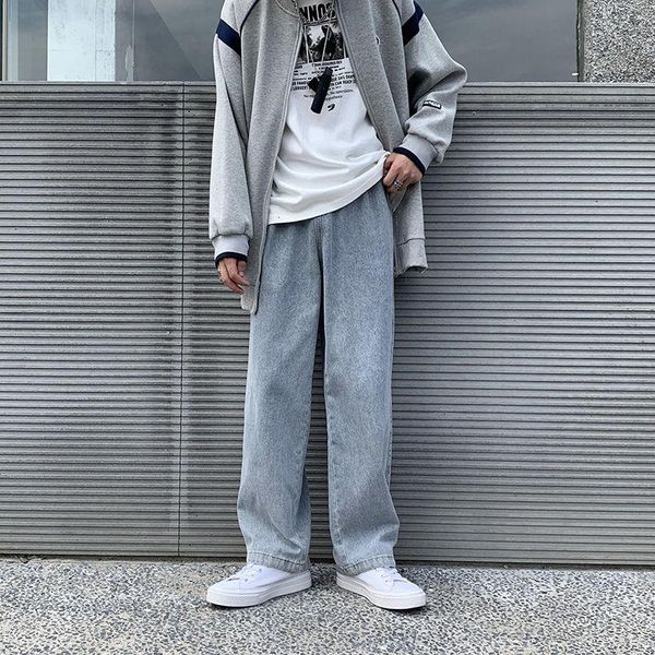 men's jeans 2021 autumn slim-fitting solid color straight tube pants and leg casual personality youth wear, Blue
men's jeans 2021 autumn slim-fitting solid color straight tube pants and leg casual personality youth wear, Blue