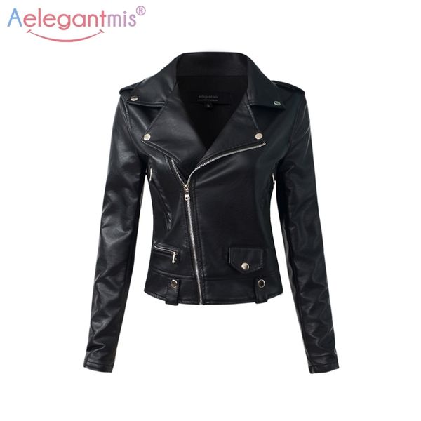 aelegantmis casual pu leather jacket women classic zipper short motorcycle jackets lady autumn winter basic leather coat black y200101, Black;brown
aelegantmis casual pu leather jacket women classic zipper short motorcycle jackets lady autumn winter basic leather coat black y200101, Black;brown