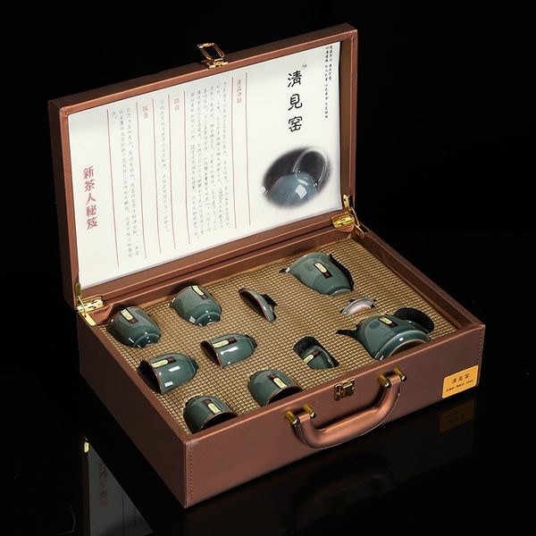 qingjiankiln tea set porcelain kung fu tea set sets of ice crack porcelain tea ceremony cover bowl teapot cup logo customization
qingjiankiln tea set porcelain kung fu tea set sets of ice crack porcelain tea ceremony cover bowl teapot cup logo customization