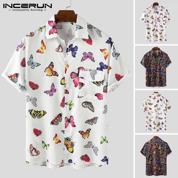 incerun man butterfly pattern printed shirt summer men short sleeve lapel shirts casual loose comfortable blusas hombre 3xl1, White;black
incerun man butterfly pattern printed shirt summer men short sleeve lapel shirts casual loose comfortable blusas hombre 3xl1, White;black