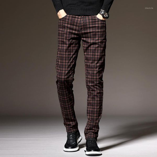 6 colors classic plaid casual pants 2020 autumn brand clothing high-quality cotton stretch fashion young men's slim trousers1, Black
6 colors classic plaid casual pants 2020 autumn brand clothing high-quality cotton stretch fashion young men's slim trousers1, Black
