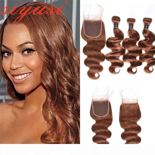 9a brazilian body wave virgin hair weaves with 4x4 lace closure color 30# 27# unprocessed remy human hair double weft with closure, Black;brown
9a brazilian body wave virgin hair weaves with 4x4 lace closure color 30# 27# unprocessed remy human hair double weft with closure, Black;brown