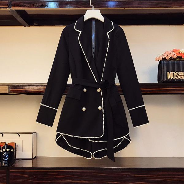 large size women's sister autumn clothing 2020 new fashionable slimming age-reducing coat shorts suit two-piece suit, Black
large size women's sister autumn clothing 2020 new fashionable slimming age-reducing coat shorts suit two-piece suit, Black